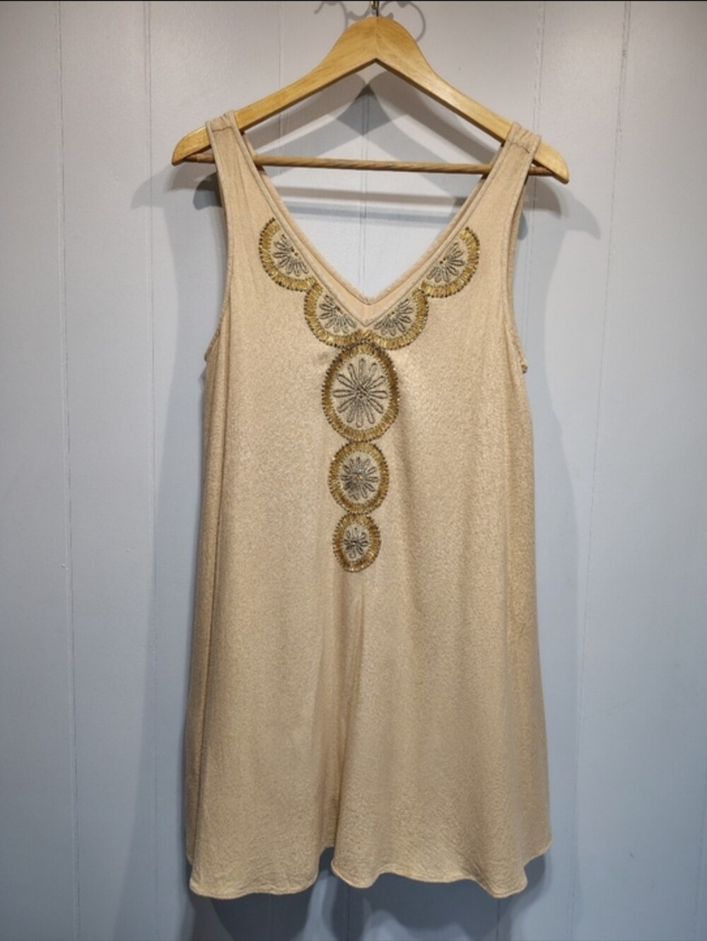 Lilly Pulitzer Fia‎ Dress Size Medium Sand Dune Beige Tan Flowy Shift